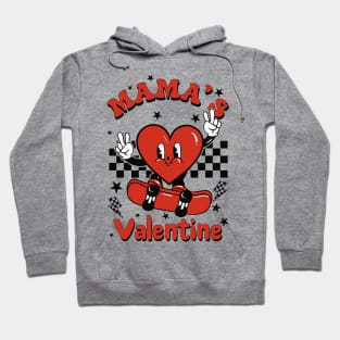 Retro Groovy Mama_s Valentine Cute Heart Boys Girls Kids Hoodie